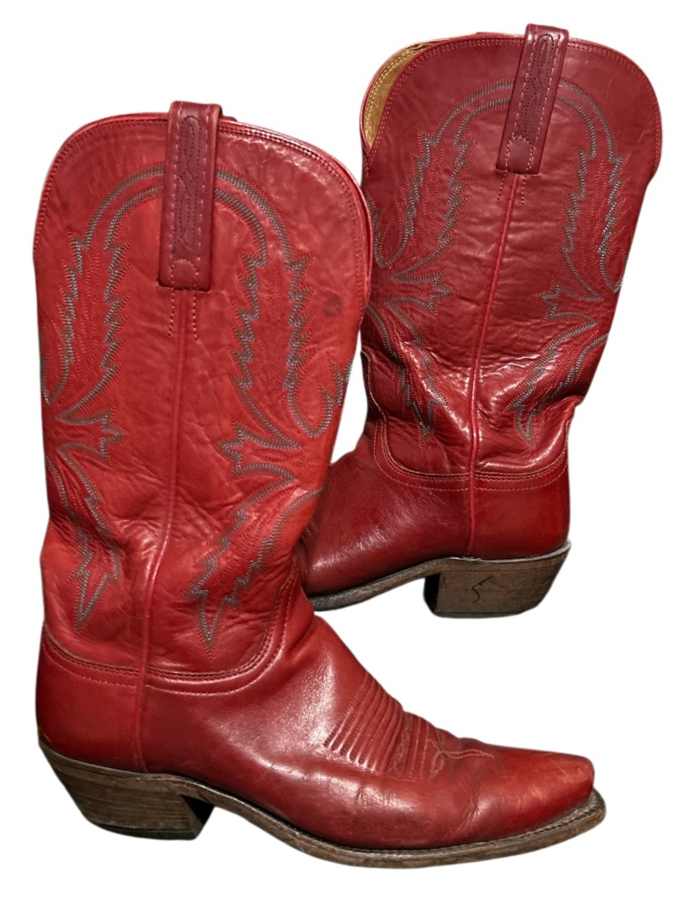 Lucchese SAVANNAH Red boots Women's Western Cowboy Boots Size 7.5